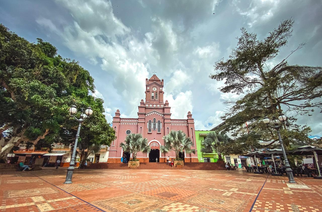 Vista del  Parque principal San Carlos Antioquia