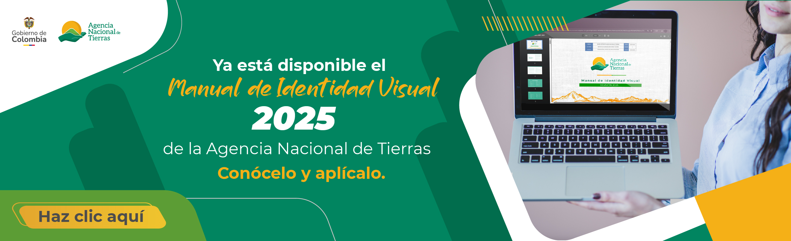 Te invitamos a conocer el nuevo Manual de Identidad Visual de la Agencia Nacional de Tierras 2025.