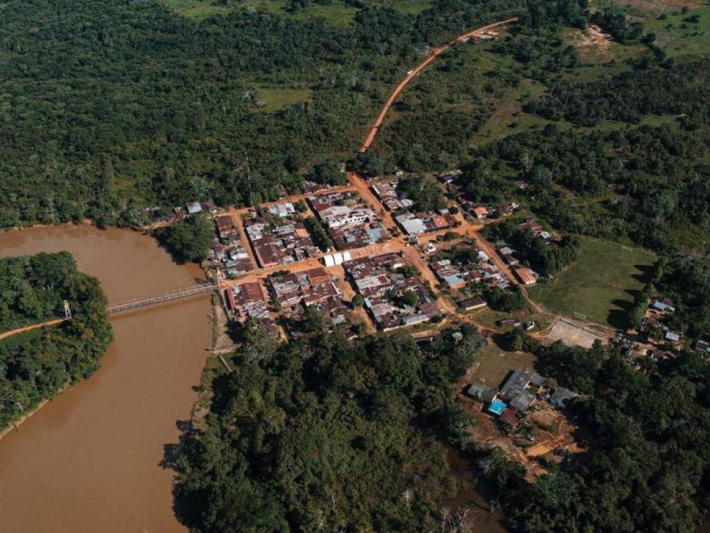 Fotografía aérea de la Zona de Reserva Campesina Güejar-Cafre