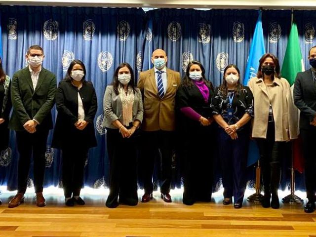 Grupo de representantes de la ANT y del Programa de las Naciones Unidas para el Desarrollo (PNUD) para América Latina y el Caribe, Colombia y México; además de otras instituciones y entidades