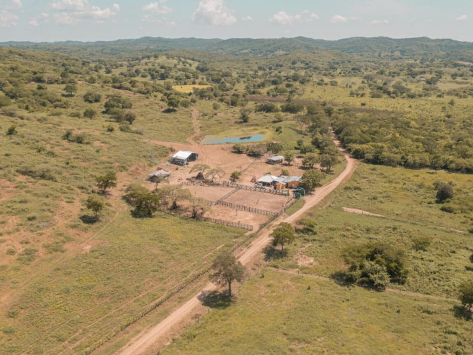 Fotografía aérea de un terreno con árboles y algunas casas en Tenerife, Magdalena