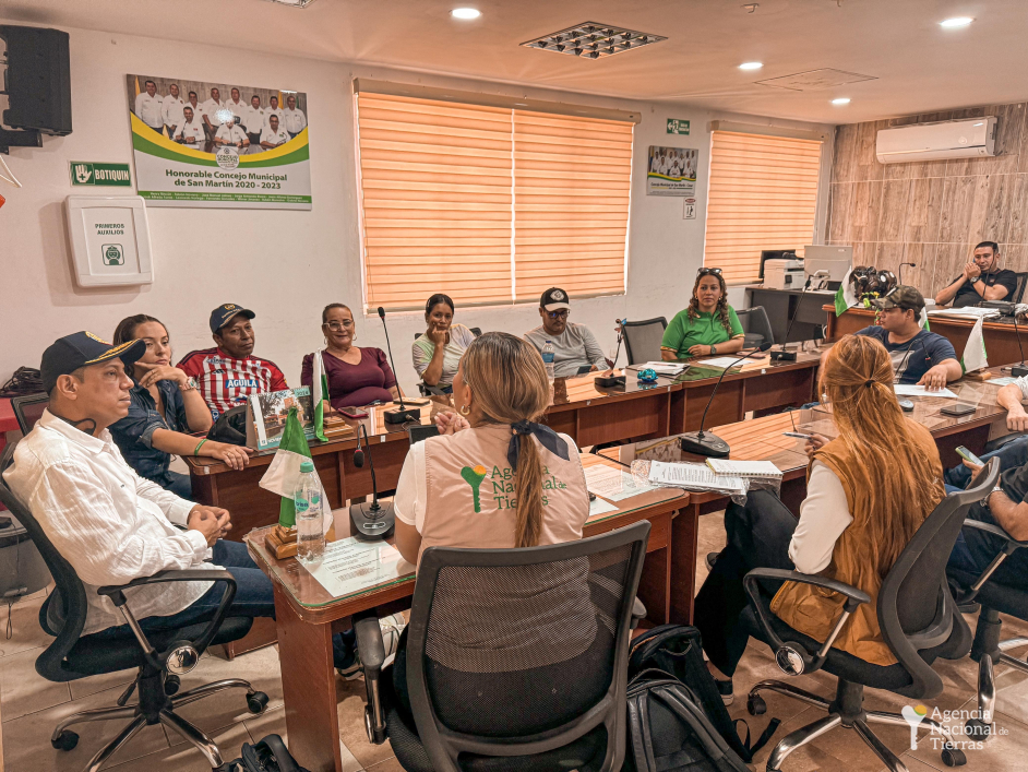 Ant en fortalecimiento de comites de reforma agraria en el Cesar