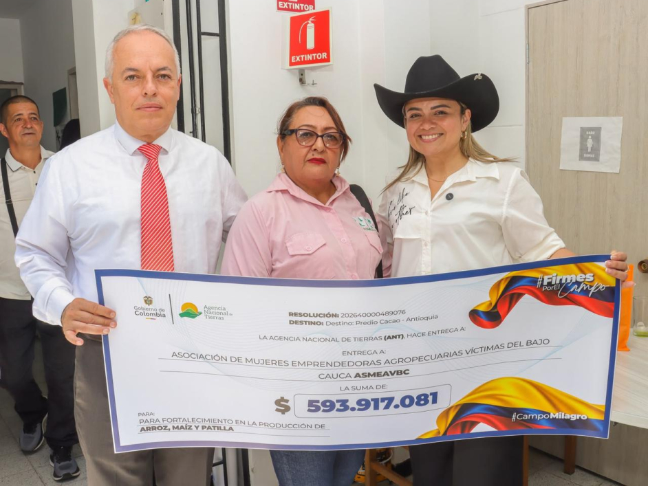 ANT entregó $782 millones para impulsar proyectos productivos en Antioquia 