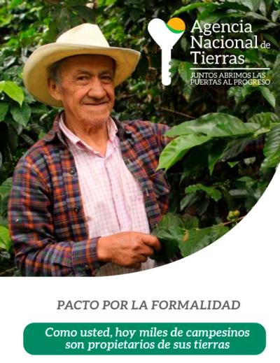 Portada del documento con una imagen de un campesino en su cultivo.